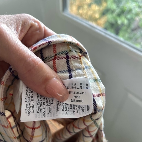 Madewell Emmett Wide Leg Crop Rainbow Windowpane - 28 - Picture 7 of 9